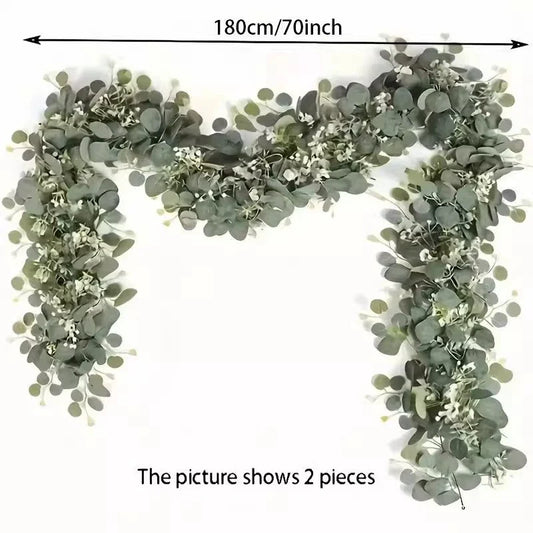 Artificial Eucalyptus Leaves Plant Green Hanging Plant Outdoor Garden Wedding Home Party Deco Greenery Foliage Vine Home Decor