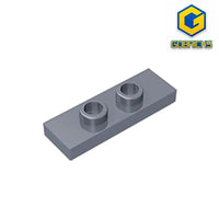 Gobricks GDS-1504 Plate, Modified 1 x 3 with 2 Studs (Double Jumper) | Compatible Building Block Piece