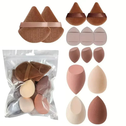 14PCS Makeup Sponge Set | Foundation Blender & Powder Puff Kit