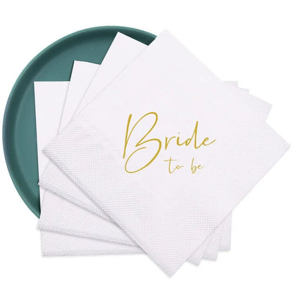 50PCS Bride to be Napkin Wedding Dinner Table Atmosphere Decoration Engagement Party Decoration Wedding Napkin