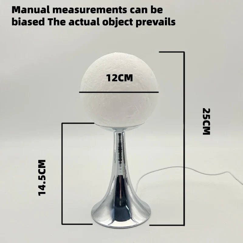 Glass Round Table Lamp Home Bedroom Desk Night Light Atmosphere Bedside Lamp