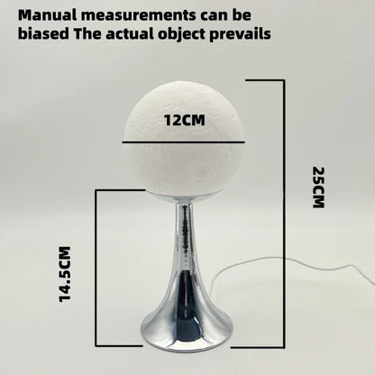 Glass Round Table Lamp Home Bedroom Desk Night Light Atmosphere Bedside Lamp