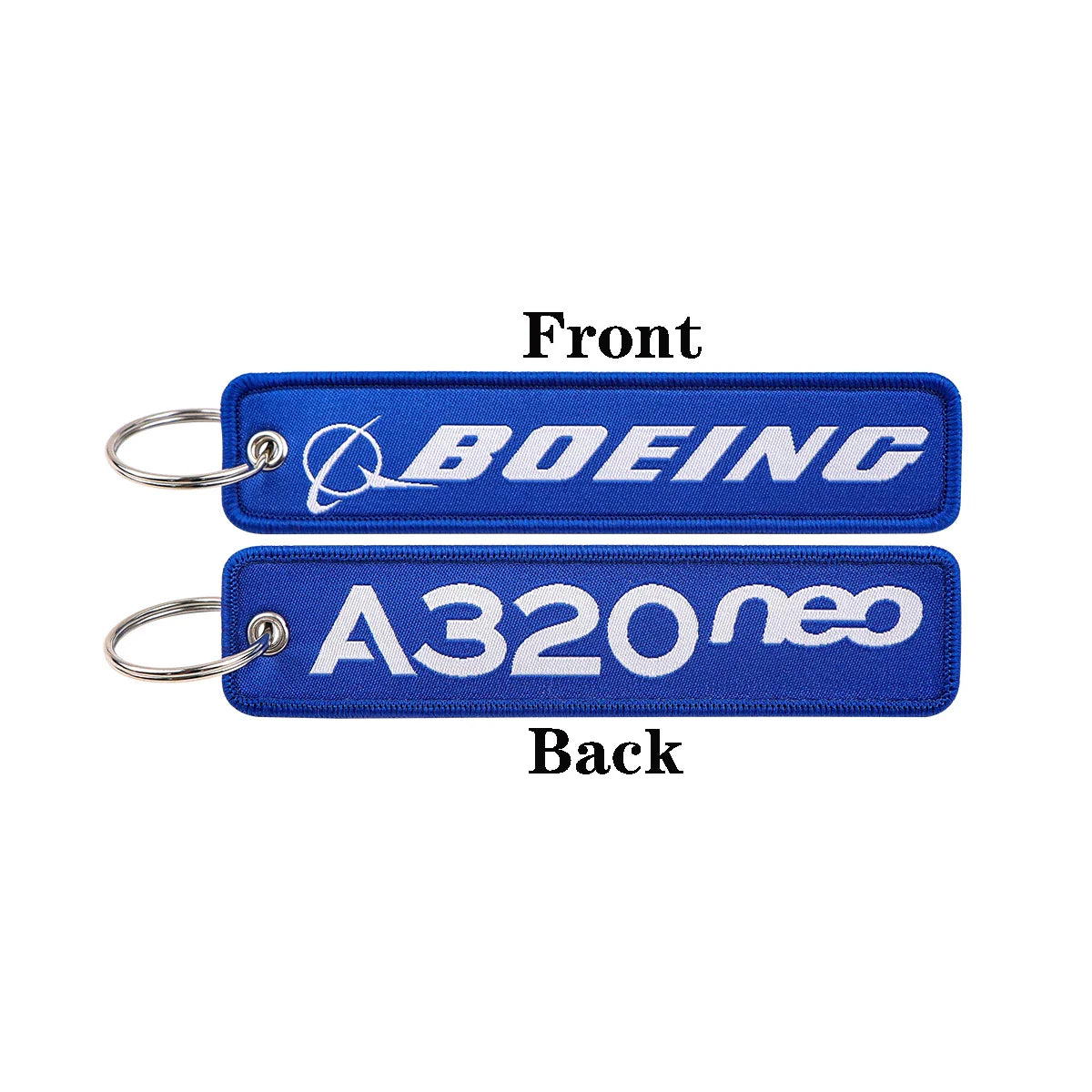 Airline Embroidery Key Fob | Stylish Keychain for Bags and Backpacks