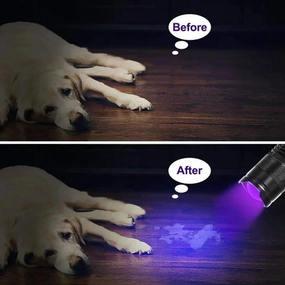 UV LED Flashlight | Ultraviolet 395nm Inspection Lamp for Pet Urine Detection