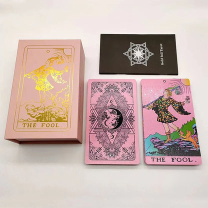 Nouveau Tarot Rider Waite en plastique, dorure à chaud, cartes de divination exquises pour jeu de société, pour collection.