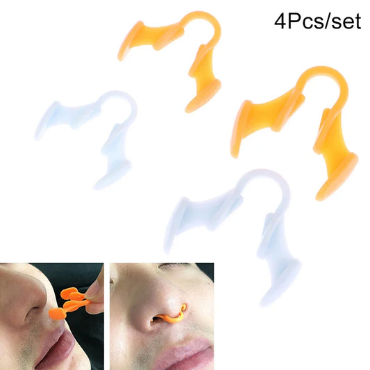 4 Pcs Silicone Anti Snoring Nose Clip | Sleep Aid Snore Prevention Gadget