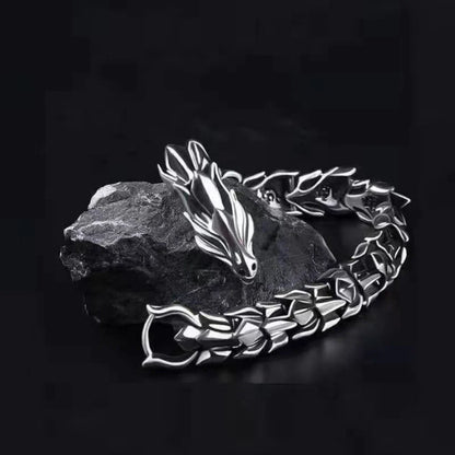 Hip Hop Punk Dragon Bracelet | Unisex Metal Chain Bracelet