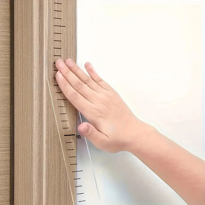 2m Wall Height Measurement Card - Easy-to-Read Durable PC Material Writeable & Removable Ideal for Room Decor Wall Decorations