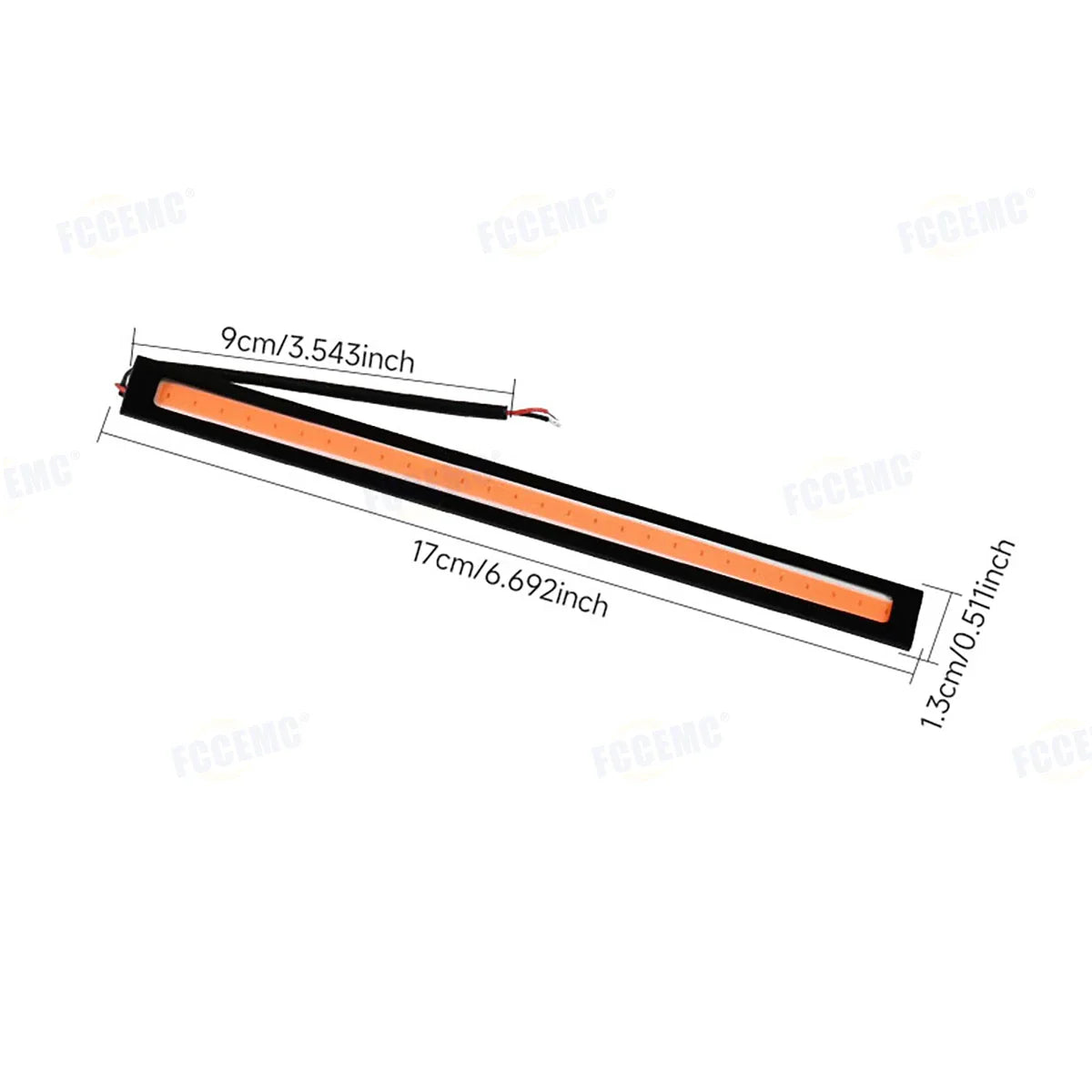 2pcs Ultra Thin Bright LED Car COB Daytime Running Lights | 12V Waterproof Night Lighting Decorative Ambient Lamp Bar