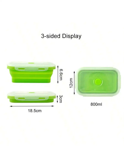 Foldable Silicone Lunch Box | Portable Thermal Food Container for Outdoor Picnic