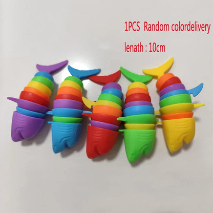 Colorful 3D Slug Fidget Toy | Articulated Sensory Stress Relief for All Ages