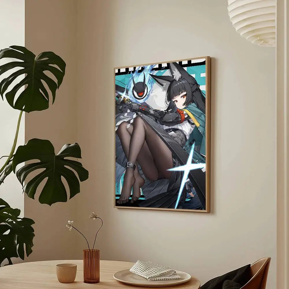 Zenless Zone Zero Hoshimi Miyabi Poster Impression Murale Autocollante Étanche Décoration Esthétique pour Chambre à Coucher, Bar, Maison