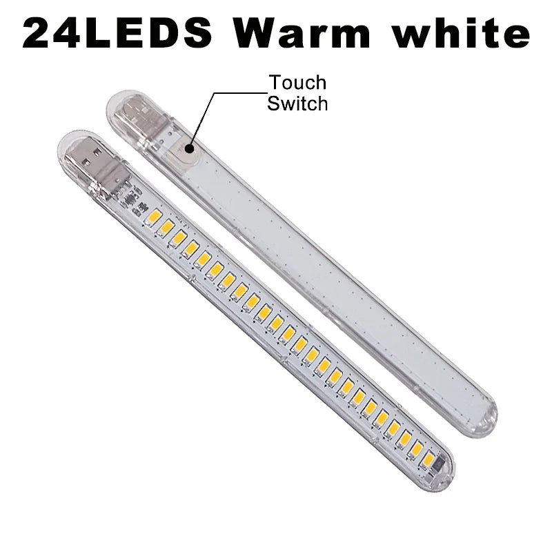 Portable USB LED Book Light | Touch Switch Reading Lamp