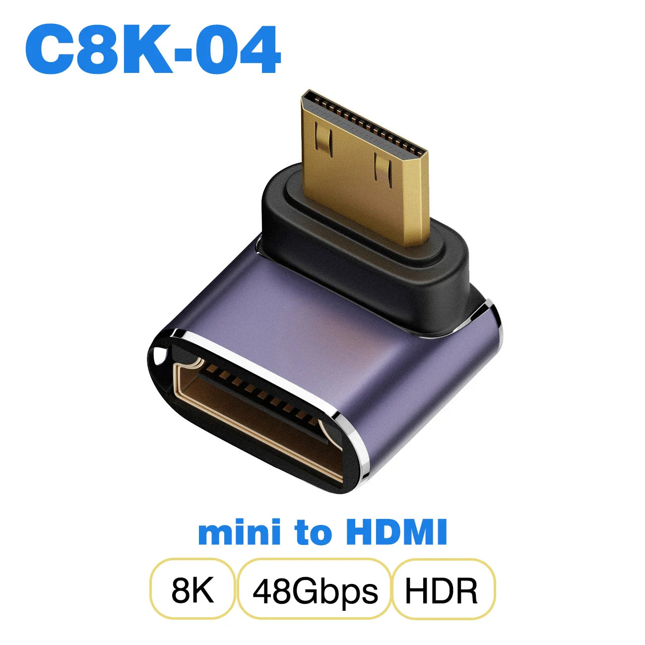 HDMI-Compatible Adapter | Mini and Micro HDMI to HDMI 2.1 Converter 48Gbps 8K60Hz 4K120Hz