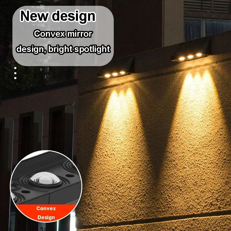 Solar Wall Light Outdoor – Waterproof LED Fence Lamp for Garden, Patio & House Sign