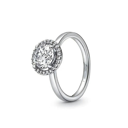Sterling Silver Zircon Ring Set | Butterfly Snowflake Rose Design