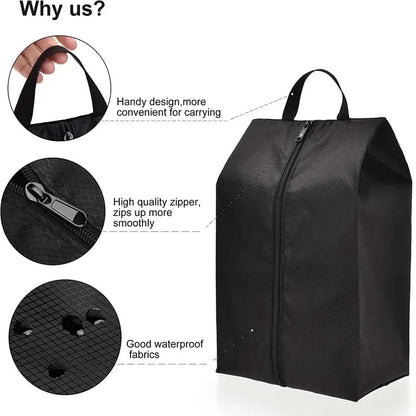 Dustproof Shoes Storage Bags Travel Portable Nylon Shoes Bag with Sturdy Zipper Pouch Case Waterproof Pocket Shoes Organizer