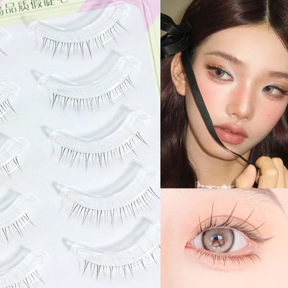 Menglu Natural Short Lower Lashes | Hand-Painted Style Fake Eyelashes