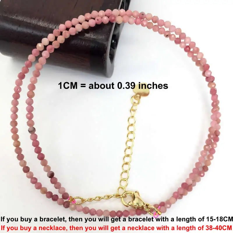 Faceted Gemstone Bead Choker Necklace and Bracelet Set | Natural Stone Jewelry for Men and Women