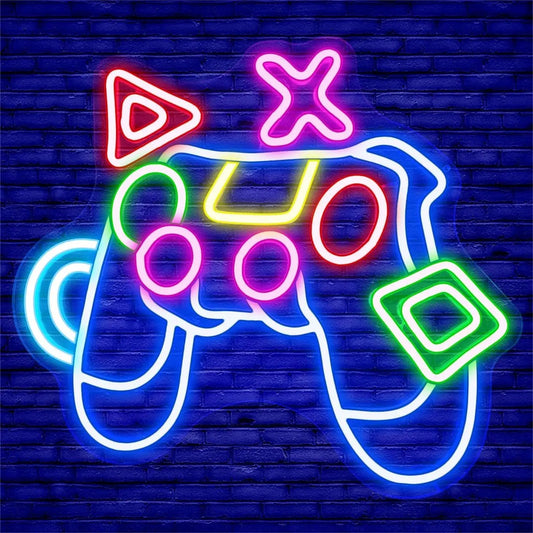 Letrero de neón LED Game para decoración de pared, alimentado por USB para dormitorio, bar, tienda, sala de juegos, cueva de hombre, regalo para amantes de los videojuegos
