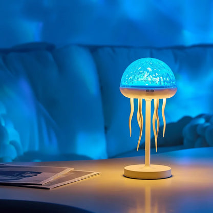 Jellyfish LED Projection Night Light Table Lamp Remote Ocean Ambient Bedroom