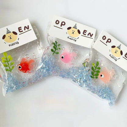 Ultra Soft Squeeze Toy Little Goldfish | Stress Relief Bubble Blowing Fun