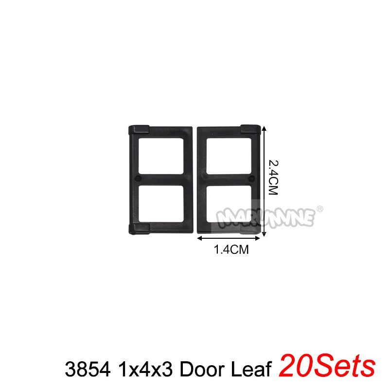 Marumine Window and Door Building Blocks | Compatible City House Parts Set