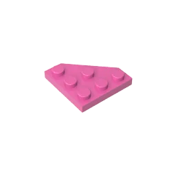 Gobricks GDS-556 Wedge Plate 3 x 3 Cut Corner | Compatible Building Block for DIY