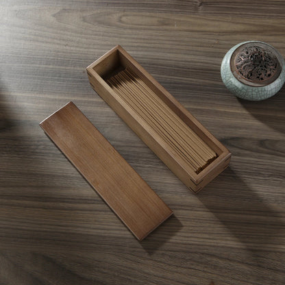 Bamboo Incense Stick Storage Box Handmade Incense Holder Case with Lid Organizer for Incense Sticks Ideal for Meditation Yoga