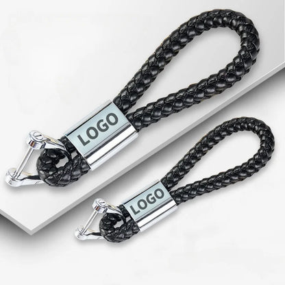 Detachable Leather Car Keychain | 360 Degree Rotating Metal Key Ring for Honda Audi BMW