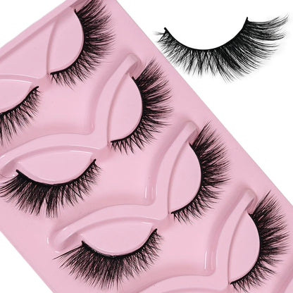 5 Pairs Cat Eye Lashes Wispy Fake Lashes | Fluffy Winged False Eyelashes
