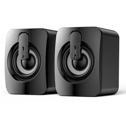 Computer Speaker Stereo Sound with Microphone – 3.5mm AUX PC Speaker for Home