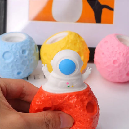 Astronaut Planet TPR Stress Relief Squeeze Toy | Sensory Pop Fidget for Adults and Kids