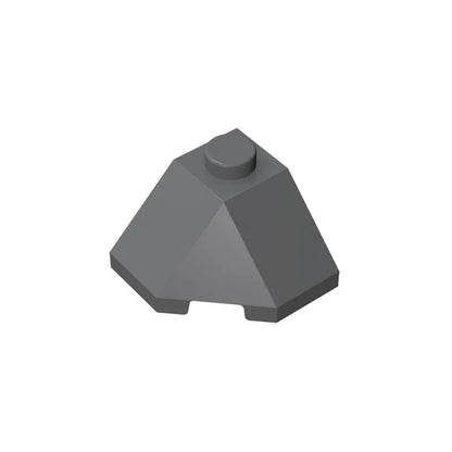 ROOF TILE 2x2x1 45 Degree Bottom | Compatible Building Block for Creative DIY
