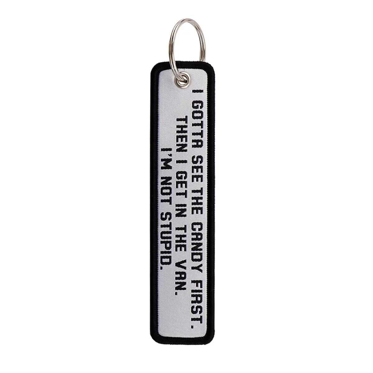 No Risk No Fun Embroidery Keychain | Motorcycle Key Fob Gift
