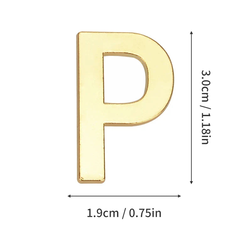 1 Pieza de metal autoadhesivo, número de casa, letras del alfabeto inglés para placa de puerta de apartamento, mesa, pegatinas de número de buzón de 3 x 2 cm