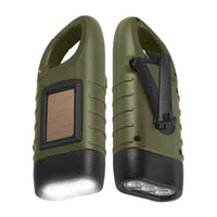 Solar Hand Crank Flashlight | Portable LED Emergency Lantern for Camping and Hiking