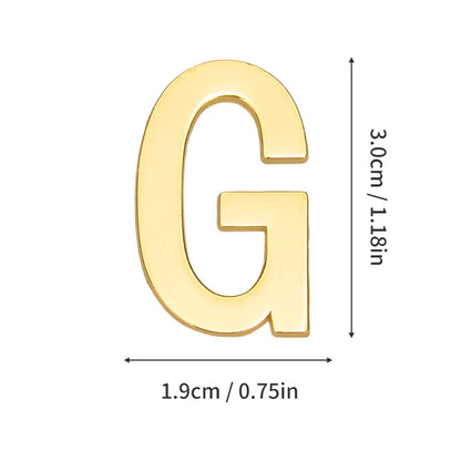 1 Pieza de metal autoadhesivo, número de casa, letras del alfabeto inglés para placa de puerta de apartamento, mesa, pegatinas de número de buzón de 3 x 2 cm