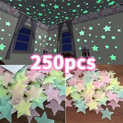Glow in the Dark Star Stickers | Bedroom Wall Decoration