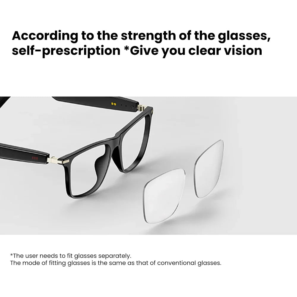 Bluetooth Smart Glasses Polarized Sunglasses Blue Light Filter Waterproof for Men