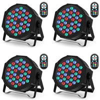 RGB Par Lights 36LED Stage Lighting – DMX512 Uplights for DJ, Party, Wedding Events