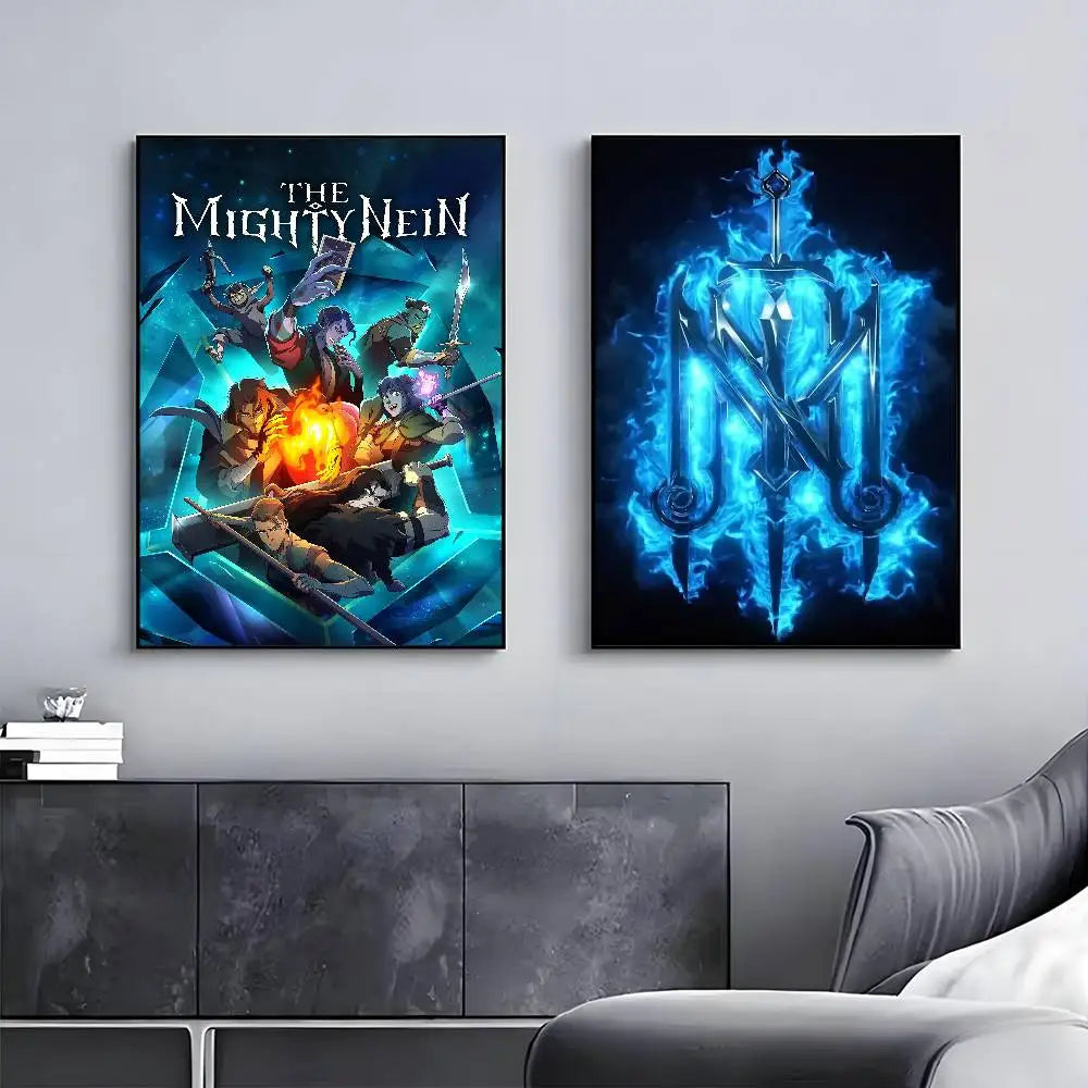 Animation The Mighty Nein Poster HD Art Autocollant Mural Imperméable Décoration Maison Salon Bar