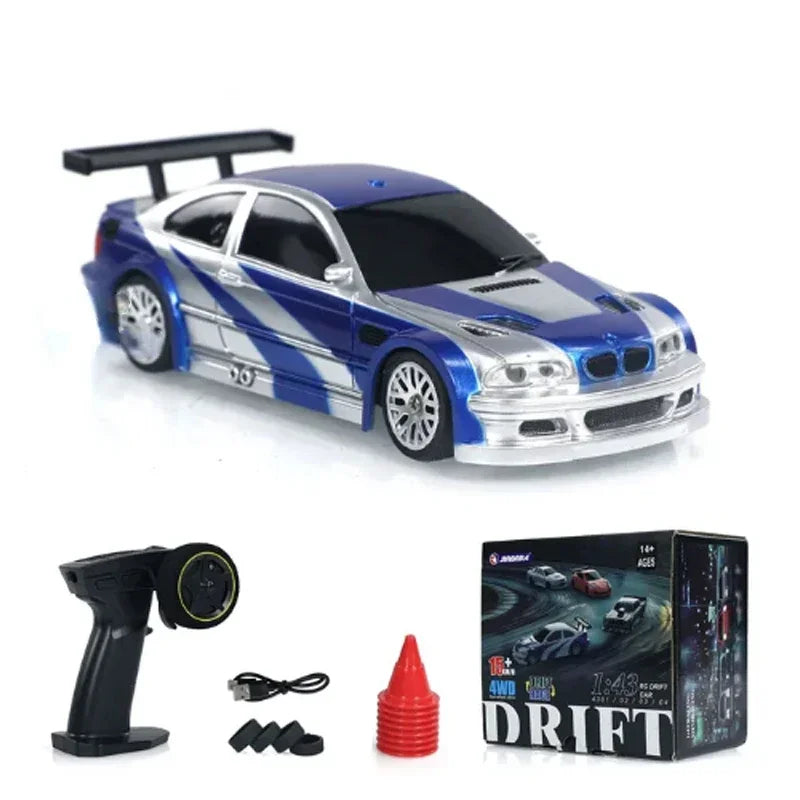 Mini RC Drift Car 1:43 Scale 4WD Remote Control Racing Vehicle Toy