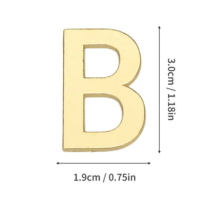 1 Pieza de metal autoadhesivo, número de casa, letras del alfabeto inglés para placa de puerta de apartamento, mesa, pegatinas de número de buzón de 3 x 2 cm