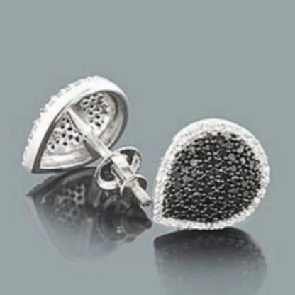 Square Cubic Zirconia Stud Earrings | Vintage Style for Women and Men