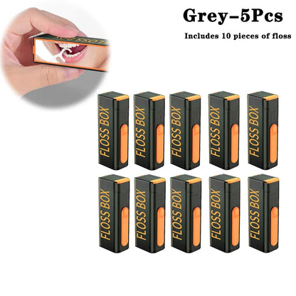 20PCS Dental Floss Dispenser Containing 10Pcs Floss Dental Floss Storage Box Auto Refillable Oral Hygiene Care Floss Pick