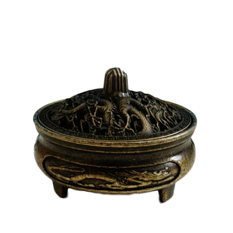 Mini alliage antique à trois pieds Réchaud d'aromathérapie | Brûleur d'encens DIY Décor de cérémonie du thé