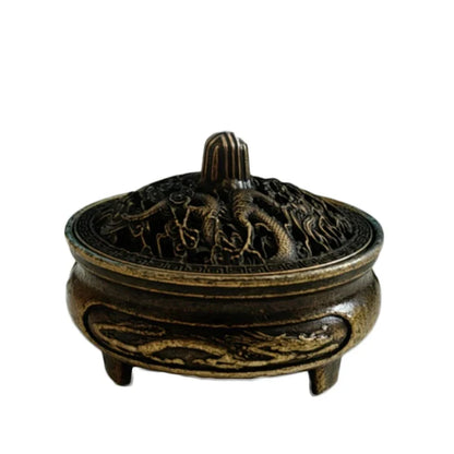 Mini alliage antique à trois pieds Réchaud d'aromathérapie | Brûleur d'encens DIY Décor de cérémonie du thé