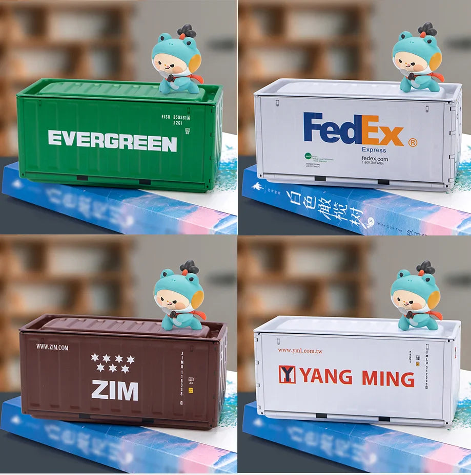Lot de 4 mini boîtes de rangement en fer de style industriel rétro, décoration créative, objet de collection, mini conteneur de bureau, cadeaux miniatures