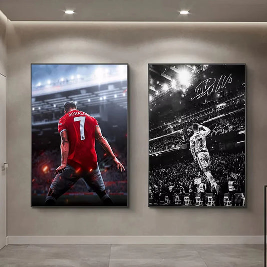 Vintage, arte de pared, Portugal Superestrella CR7, póster de lienzo HD, sala de estar, dormitorio, pintura decorativa